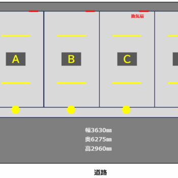 コスパガレージ深谷萱場（電源・照明・共用水栓付＋電気水道代込）