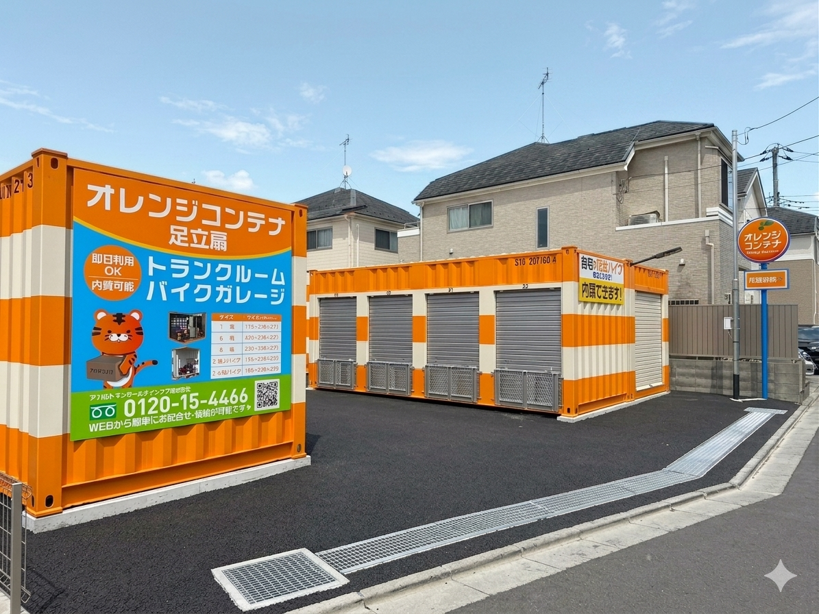 オレンジコンテナ足立扇